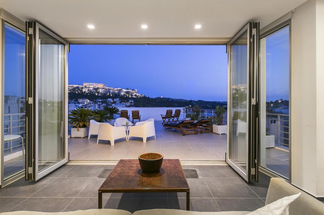 Ferienwohnung Acropolis Panorama View Penthouse With Private Terraces A Contemporary Parthenon Athen Exterior foto