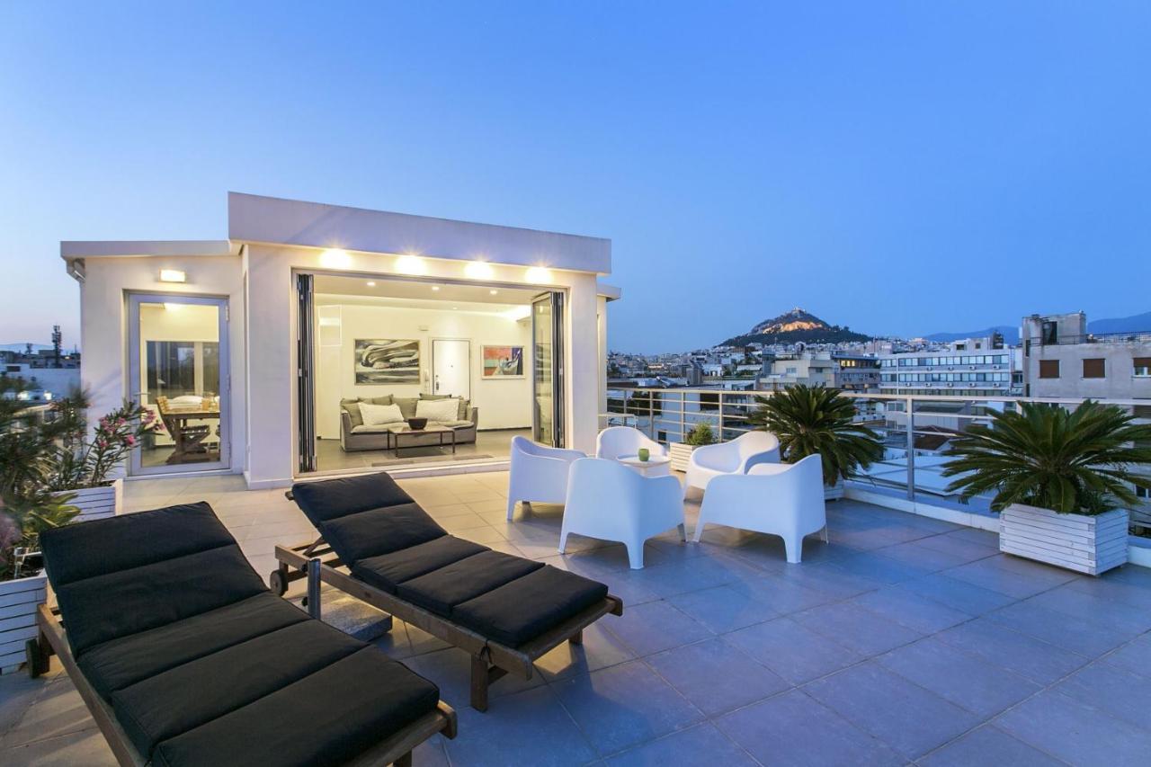 Ferienwohnung Acropolis Panorama View Penthouse With Private Terraces A Contemporary Parthenon Athen Exterior foto