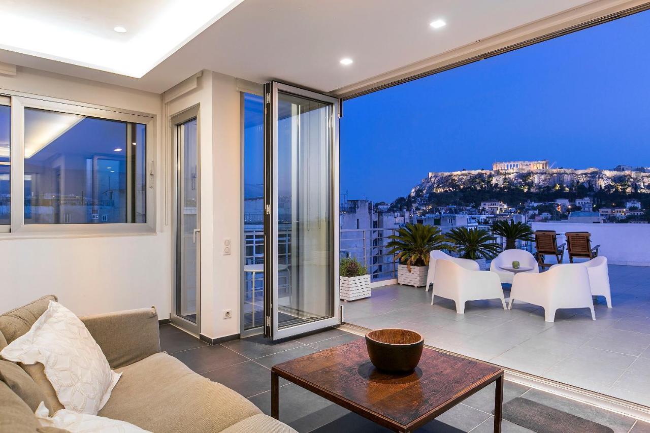 Ferienwohnung Acropolis Panorama View Penthouse With Private Terraces A Contemporary Parthenon Athen Exterior foto