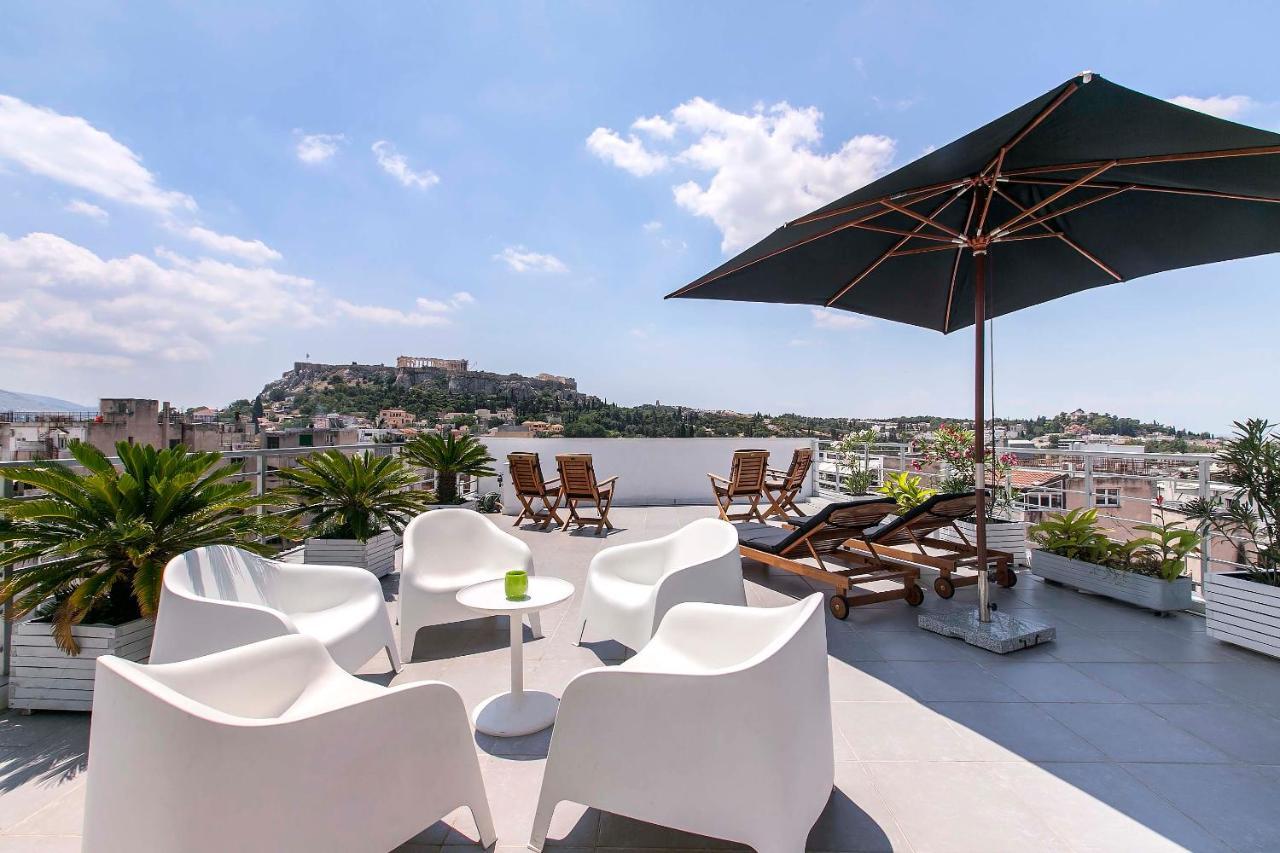 Ferienwohnung Acropolis Panorama View Penthouse With Private Terraces A Contemporary Parthenon Athen Exterior foto
