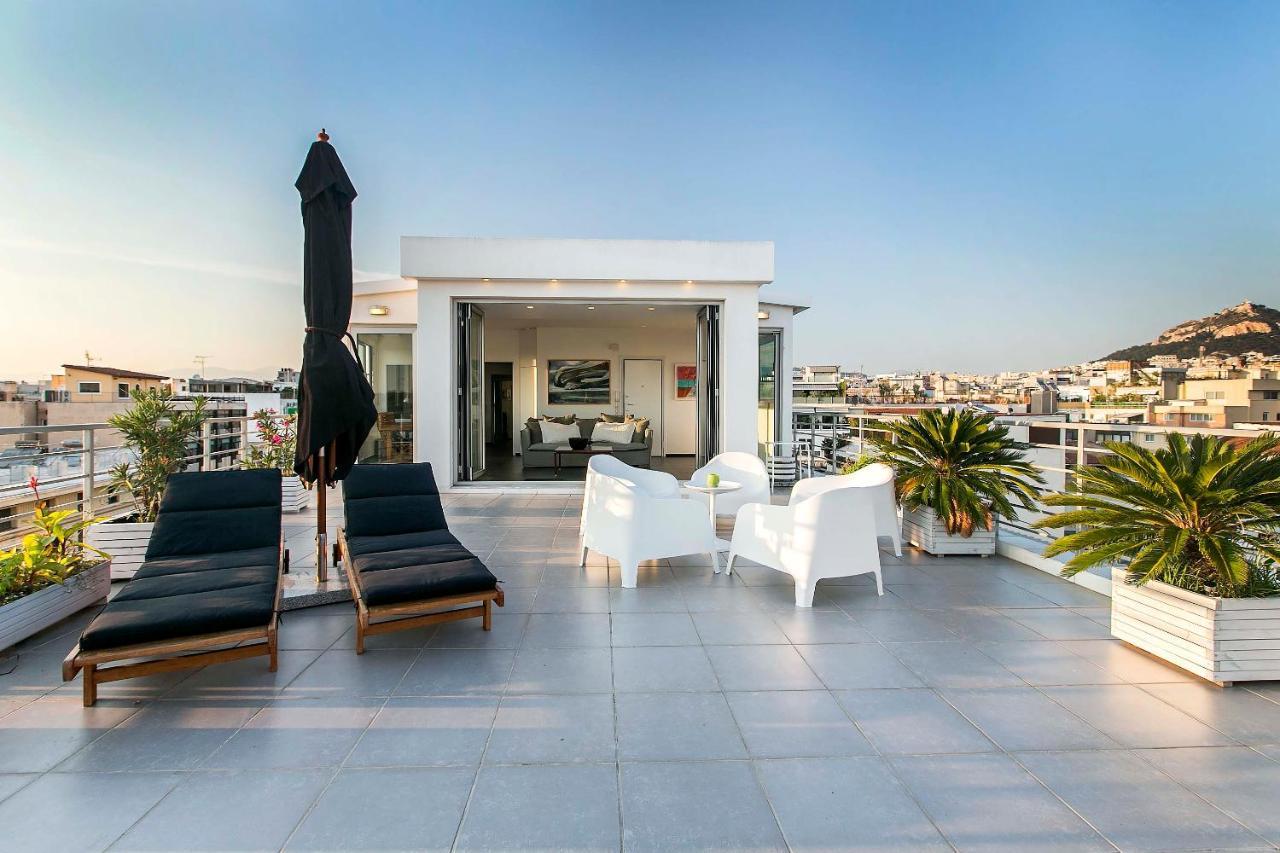 Ferienwohnung Acropolis Panorama View Penthouse With Private Terraces A Contemporary Parthenon Athen Exterior foto