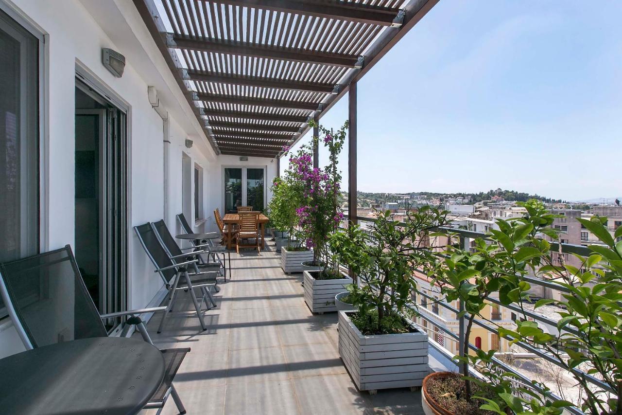 Ferienwohnung Acropolis Panorama View Penthouse With Private Terraces A Contemporary Parthenon Athen Exterior foto